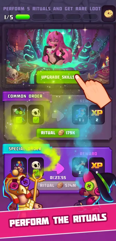 Tangkapan layar Goddess & Magic: Voodoo merge