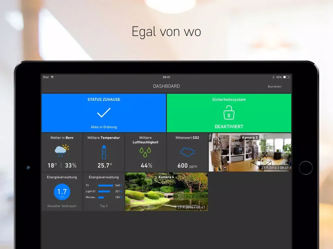 SARAH - all in one Smart Home iPad  Screenshots