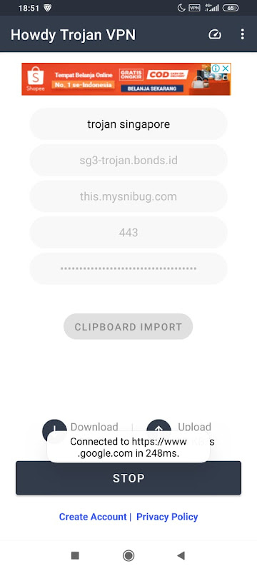 Howdy Trojan VPN Screenshots1