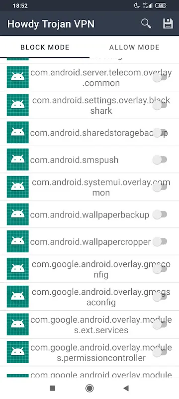 Capturas de pantalla de Howdy Trojan VPN