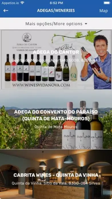Screenshot di Algarve Wines