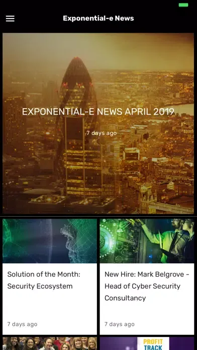 Exponential-e News Screenshots