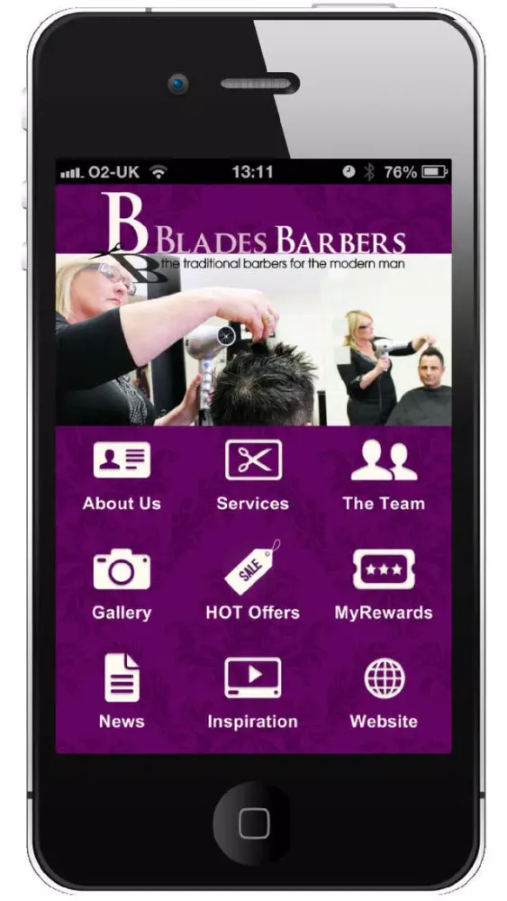 Tangkapan layar Blades Barbers