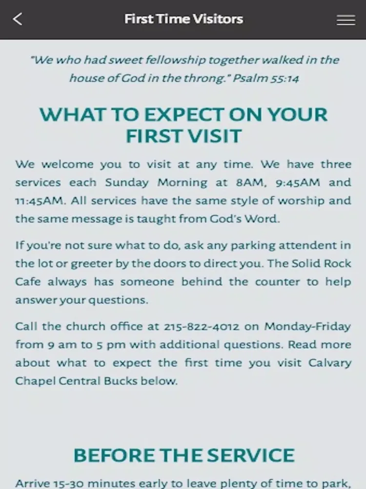 ภาพหน้าจอของ Calvary Chapel Central Bucks iPad 