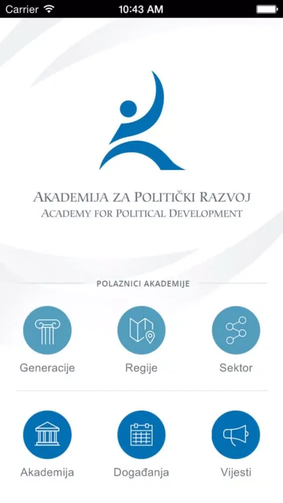Screenshot di Akademija za politički razvoj