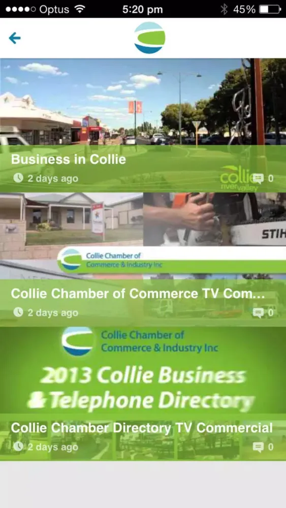 Capturas de tela do Collie Town App