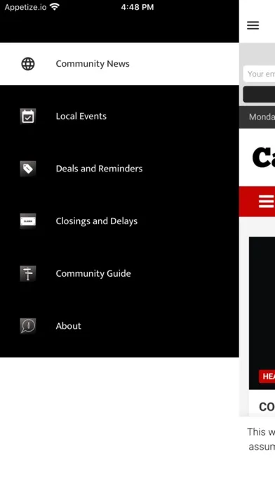 Ảnh chụp màn hình của Cass County INfo