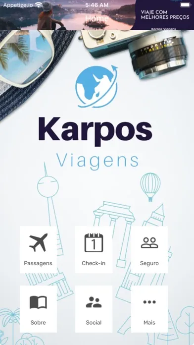 Karpos Viagens Ekran Görüntüleri