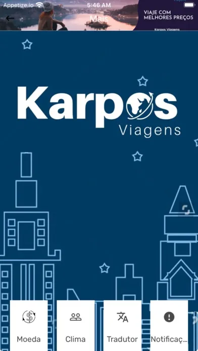 Karpos Viagens Ekran Görüntüleri