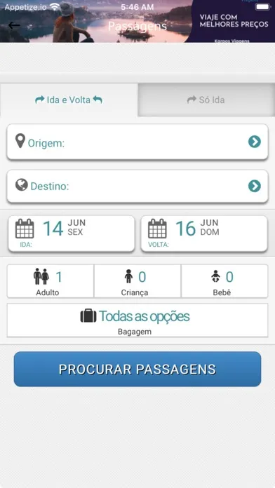 Karpos Viagens Ekran Görüntüleri