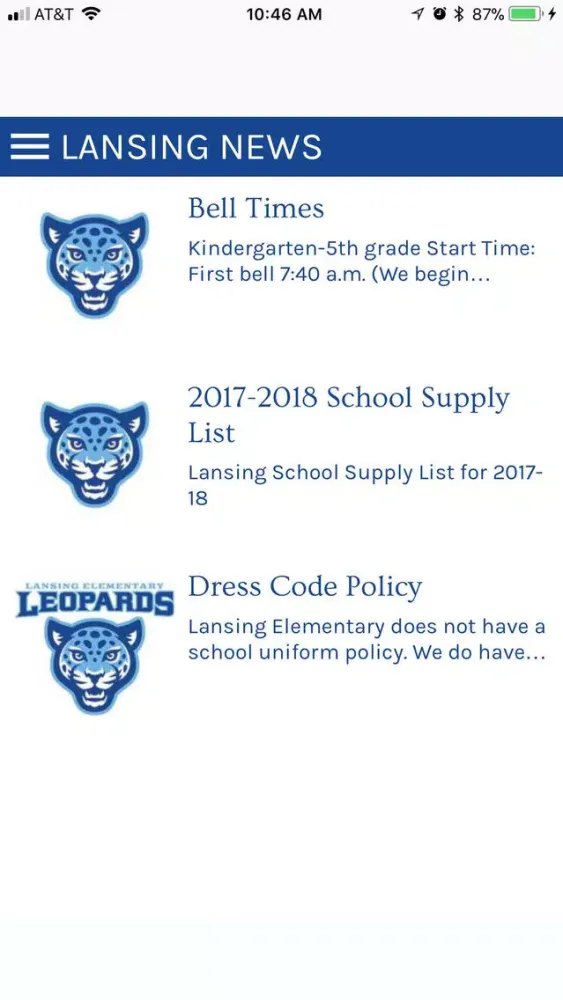 Lansing Elementary 스크린샷