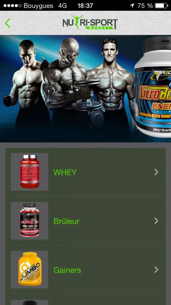 Nutri Sport Market Screenshots