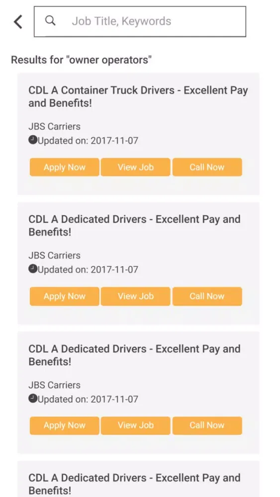Ảnh chụp màn hình của Ultimate Trucking Jobs