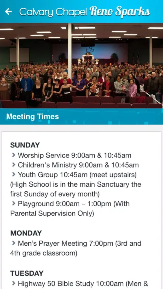 Tangkapan skrin Calvary Chapel Reno/Sparks