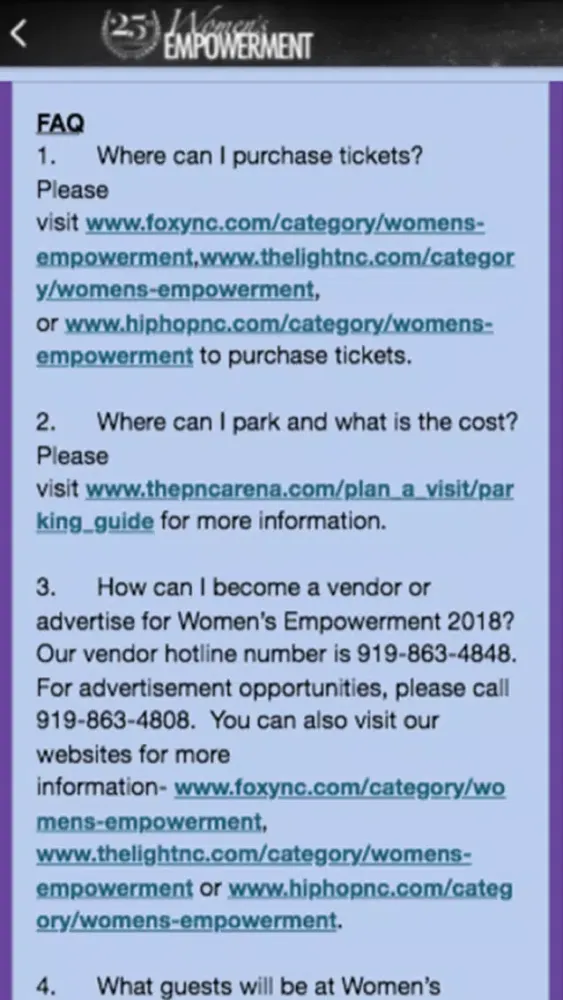 Capturas de tela do Women’s Empowerment