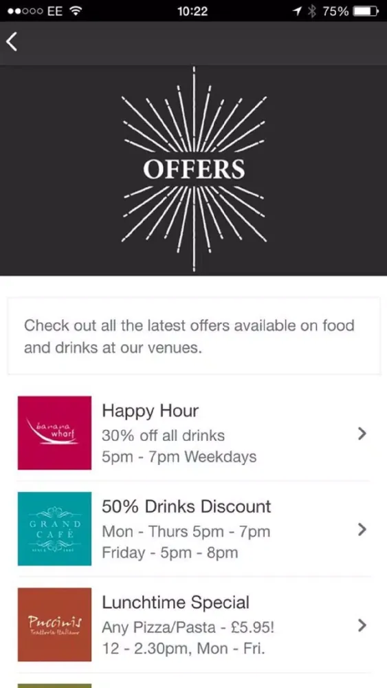 Captures d'écran de Delicious Dining App