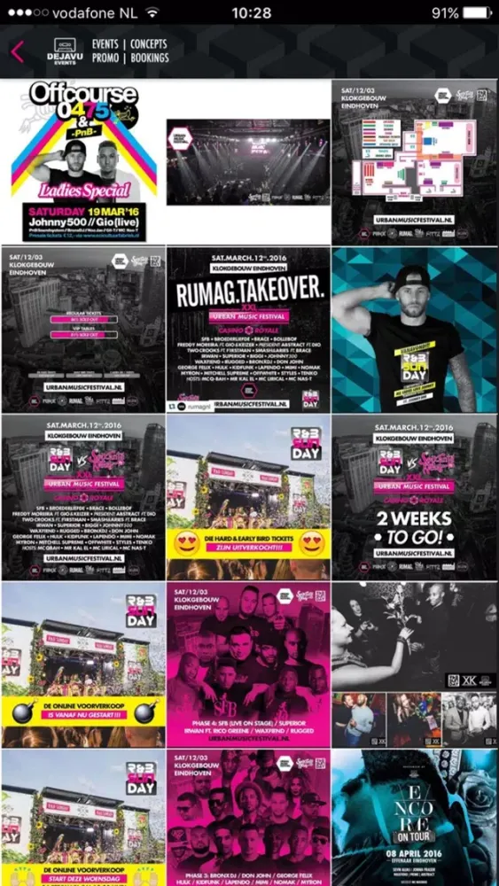 Tangkapan layar Dejavu Events