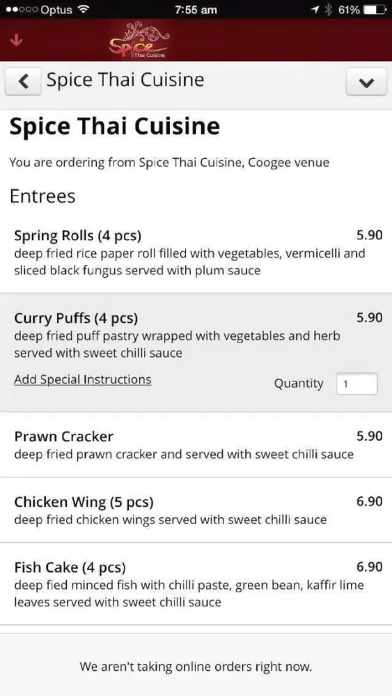 Capturas de tela do Spice Thai Cuisine