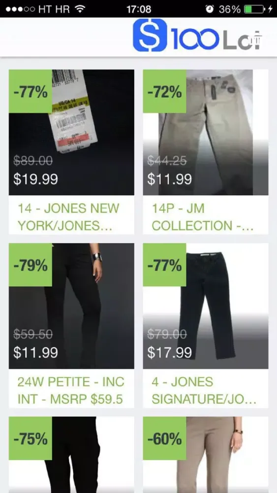 Tangkapan skrin 100Lot Wholesale App