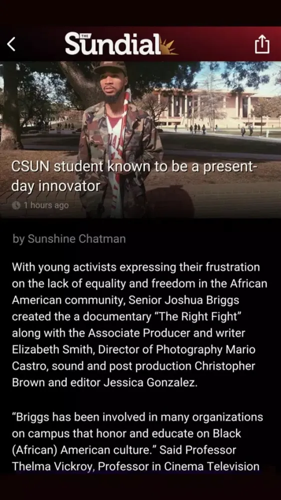 ภาพหน้าจอของ The Sundial at CSUN