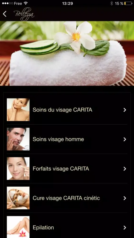 Salon Bellezza par Carita スクリーンショット
