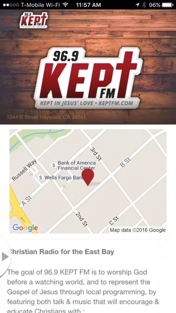 ภาพหน้าจอของ KEPT FM