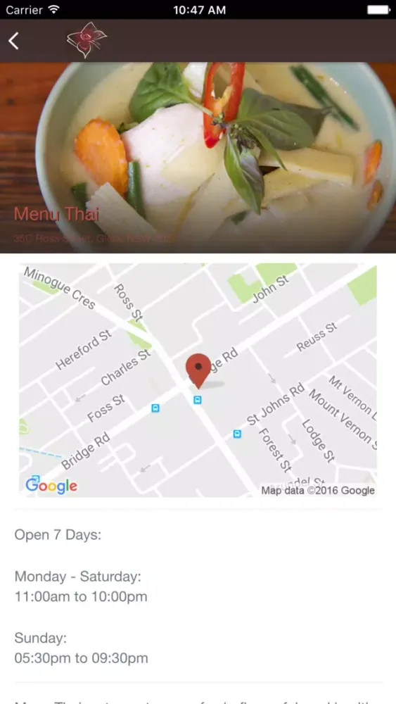 Menu Thai Screenshots