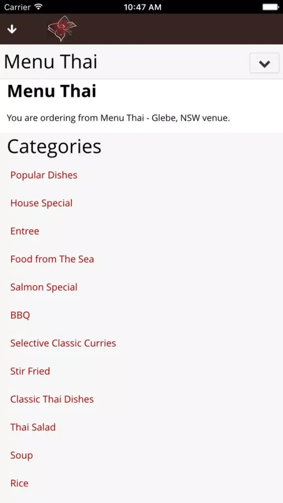Menu Thai Screenshots