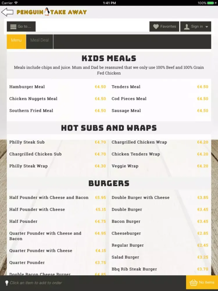 Penguin Takeaway iPad  Screenshots