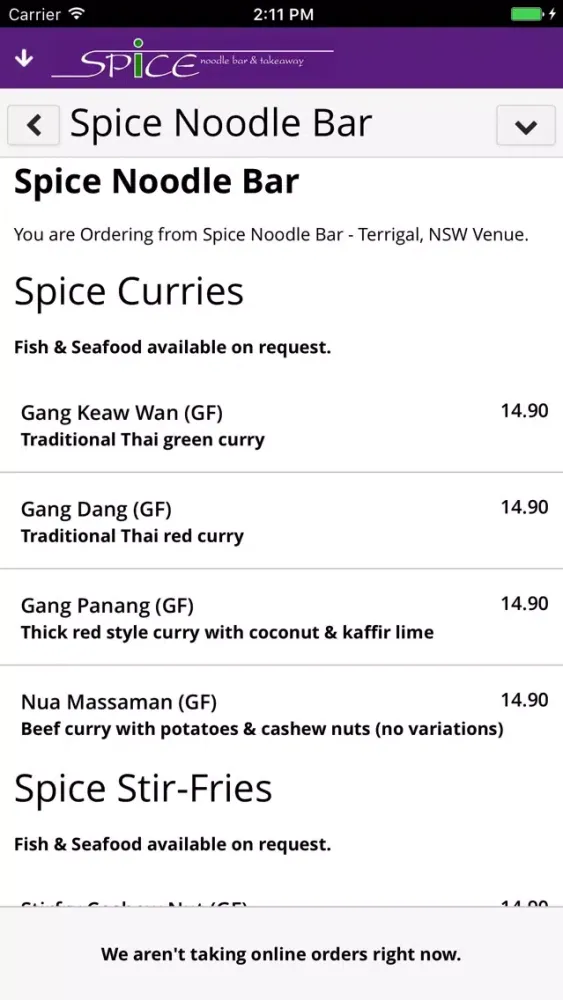 Zrzuty ekranu Spice Noodle Bar
