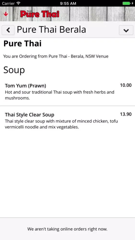 Tangkapan layar Pure Thai Berala