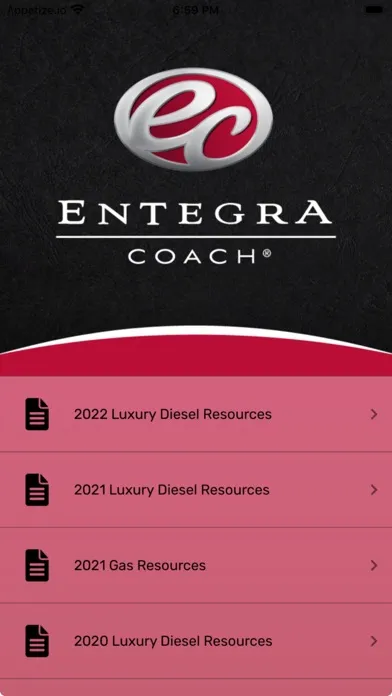 Tangkapan skrin Entegra Coach Sales Tool Kit