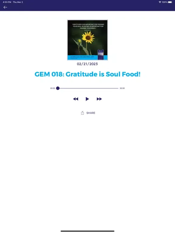 Grateful App iPad  Screenshots