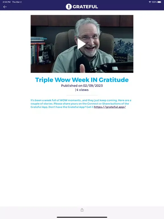 Grateful App iPad  Screenshots