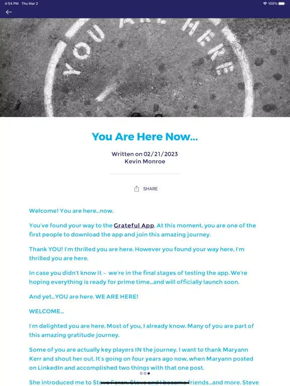 Grateful App iPad  Screenshots