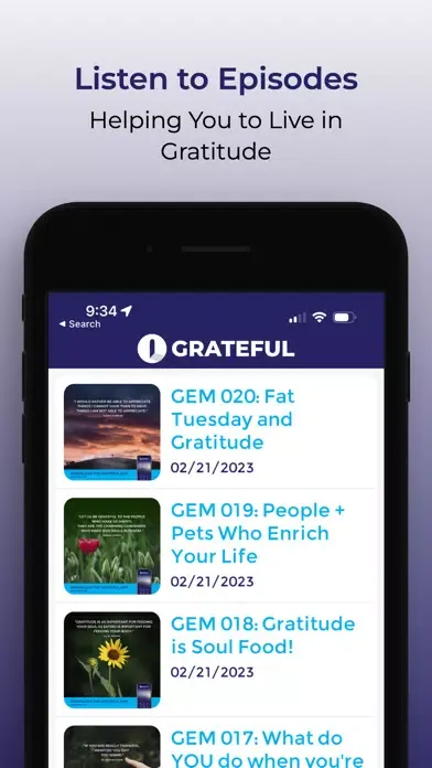 Grateful App Screenshots