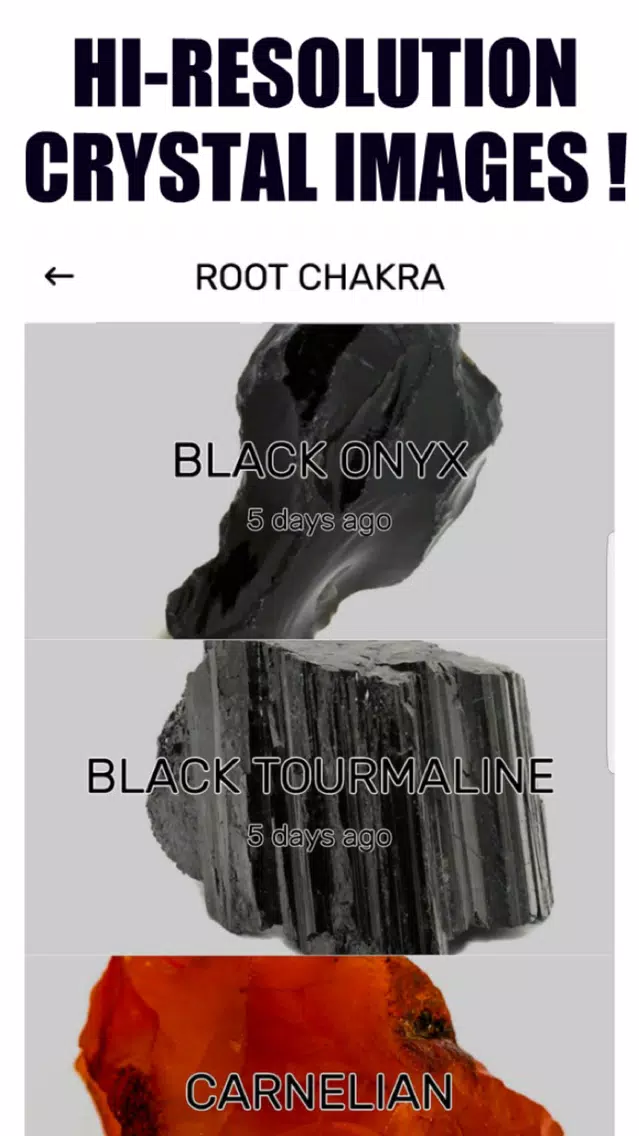 Captures d'écran de Chakra Crystals Gemstones