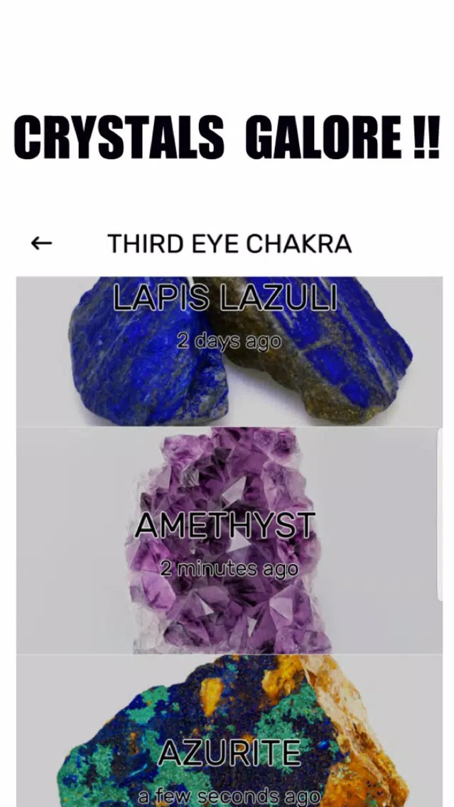 Captures d'écran de Chakra Crystals Gemstones