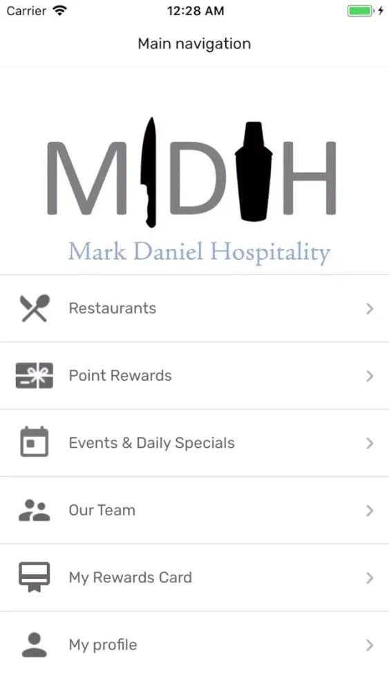 Ảnh chụp màn hình của MDH Loyalty Rewards