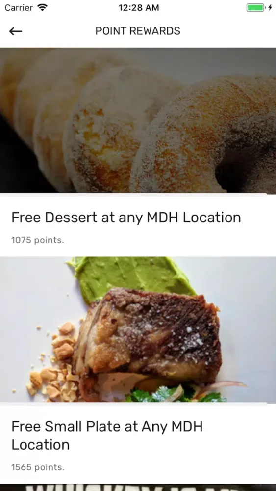 Ảnh chụp màn hình của MDH Loyalty Rewards