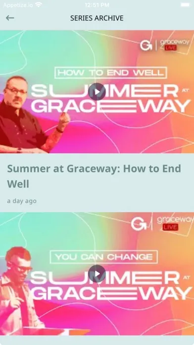 Capturas de tela do Graceway