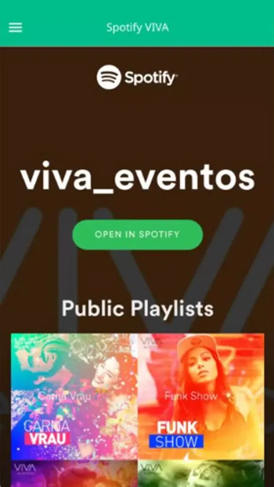 Tangkapan skrin VIVA Eventos