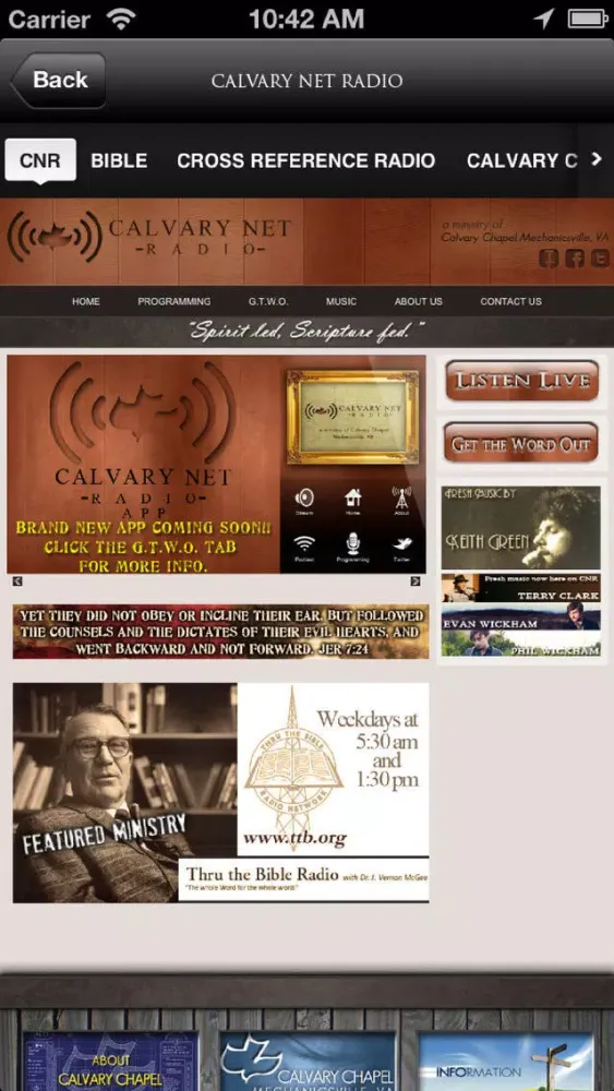 Calvary Net Radio app Screenshots