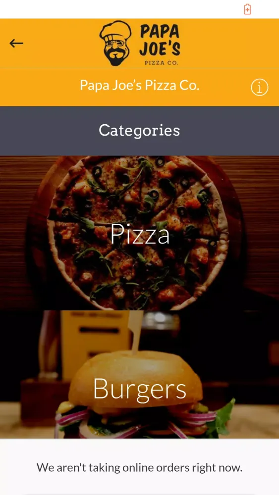Скриншоты Papa Joe’s Pizza Co.