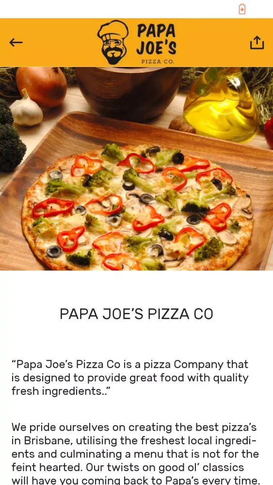 Скриншоты Papa Joe’s Pizza Co.