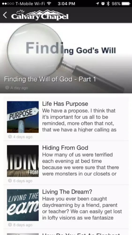 Calvary Chapel Salmon app Screenshots