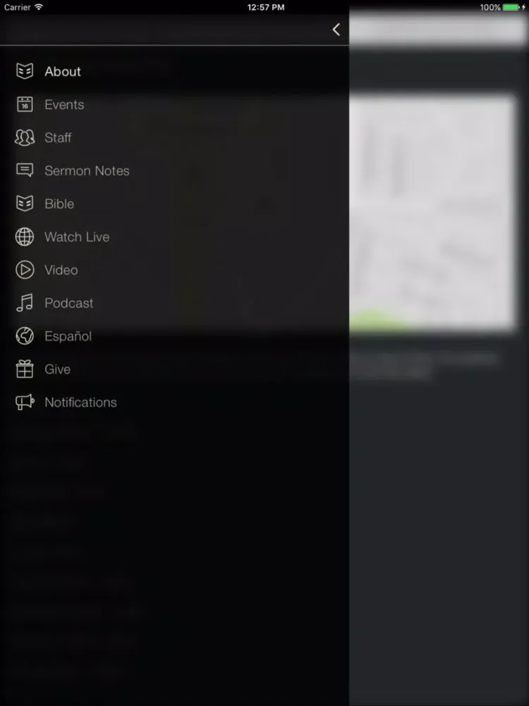 Ảnh chụp màn hình của Calvary Chapel Santa Maria app iPad 