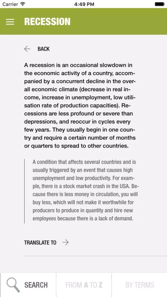 Capturas de pantalla de Bisnode Financial Dictionary