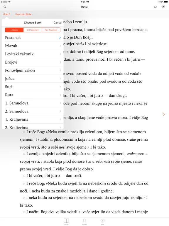 Capturas de pantalla de Varaždinska Biblija iPad 