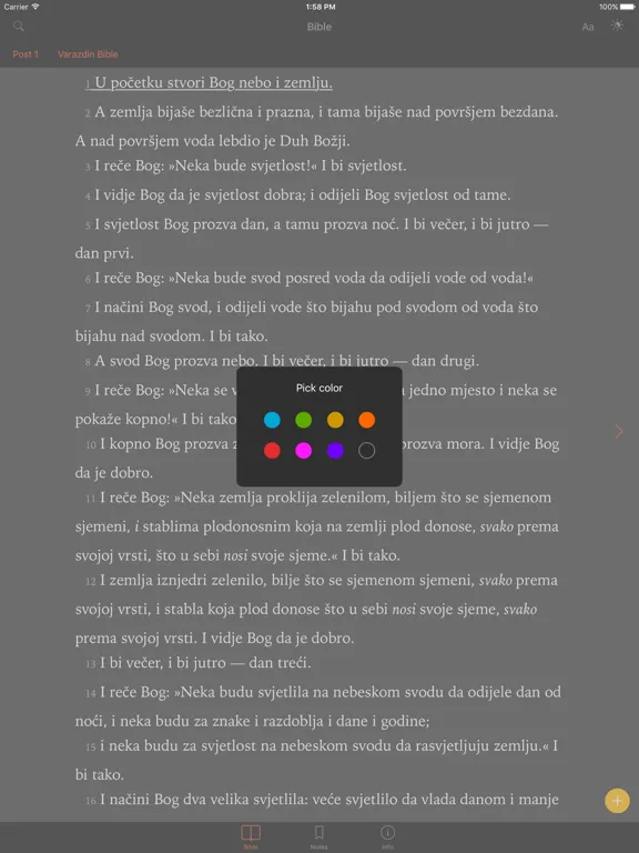 Capturas de pantalla de Varaždinska Biblija iPad 